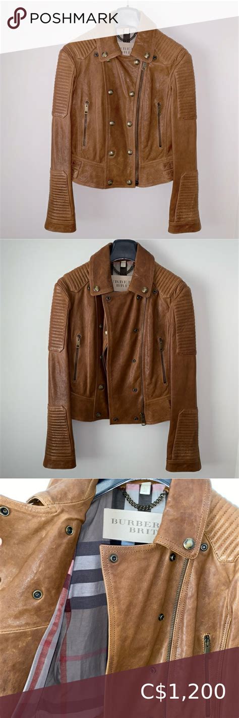 burberry loseley leather biker jacket|Burberry Brit Iconic Loseley Quilted Leather Pin Jacket .